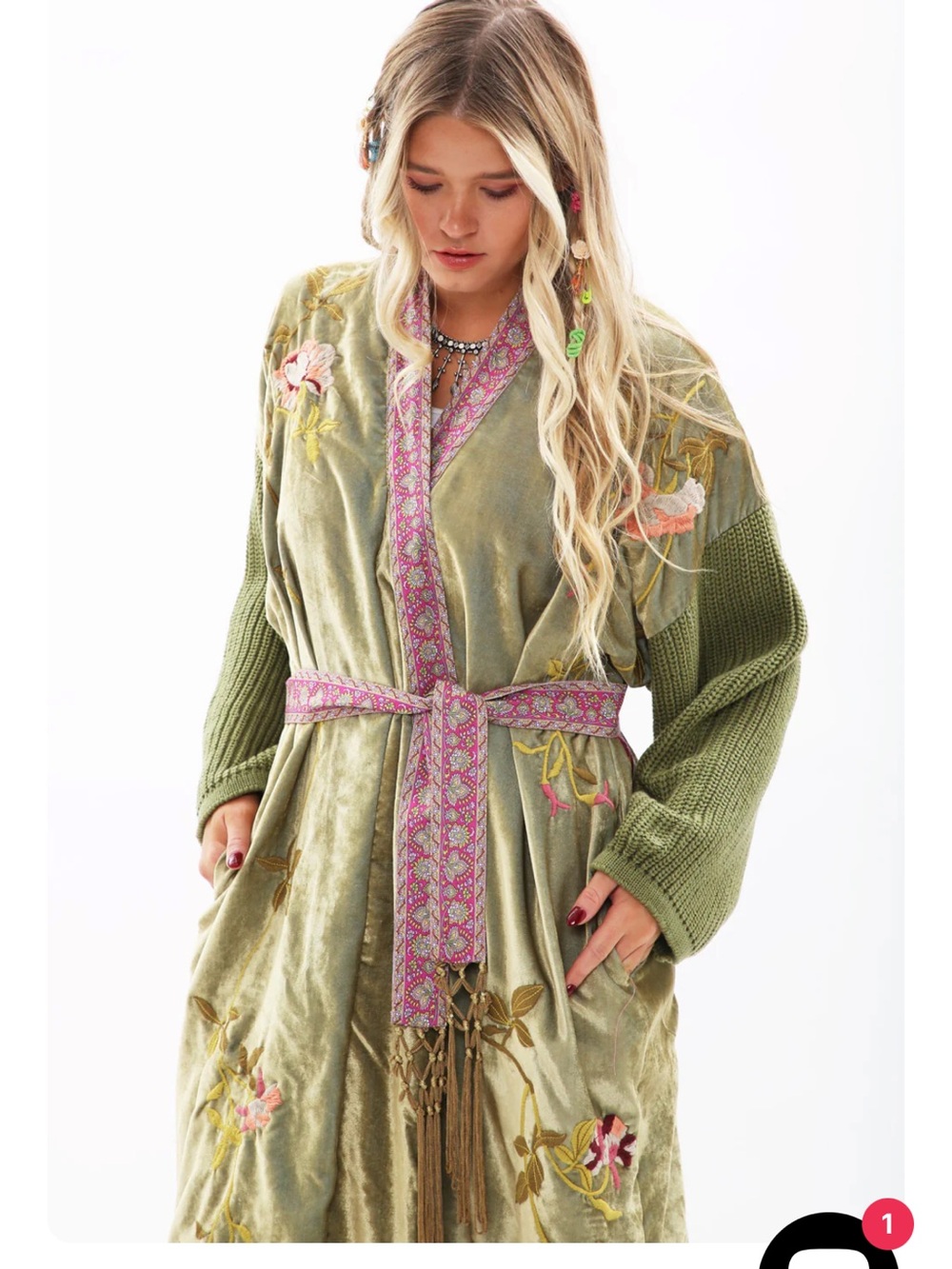 NWT Aratta something magical coat Olive Green Velvet Trench Coat size S